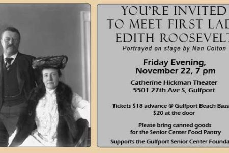 Meet First Lady Edith Roosevelt at the Catherine Hickman Theater November 22