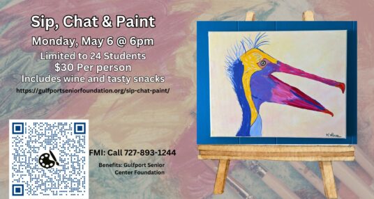 Sip, Chat & Paint is off for the Summer. We’ll Be Back in September