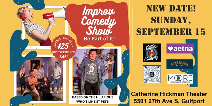 Hilarious & Unpredictable Spitfire Improv Comedy Show Sunday, September 15