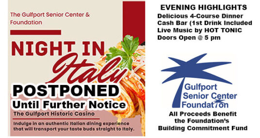 Night in Italy Fundraiser Event Postponed