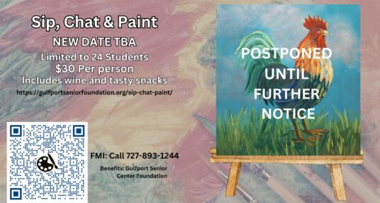 Sip, Chat & Paint – Fall Rooster with Patsi Aguero Has Been Postponed