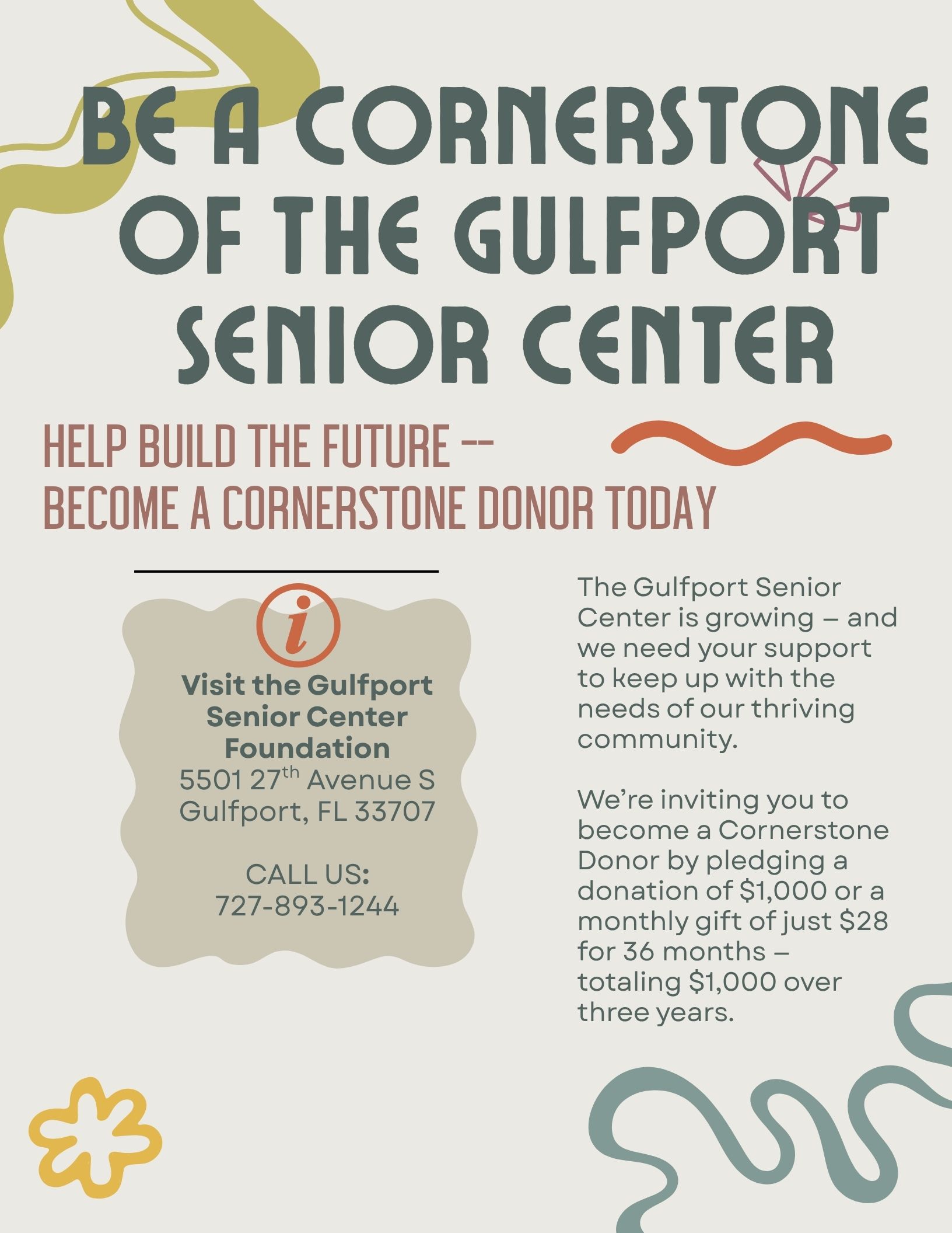 2025 Health & Wellness Expo Hosted by the Gulfport Senior Center Foundation and Senior Life Publications October 11th, 2025 10am-2pm at the Maria Center