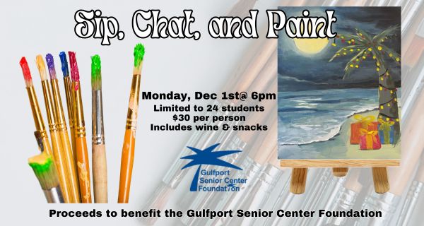 Sip, Chat & Paint Holiday Palms (600 x 320) Night in Italy Authentic Italian Dining Experience October 25th, 2025 at the Maria Center